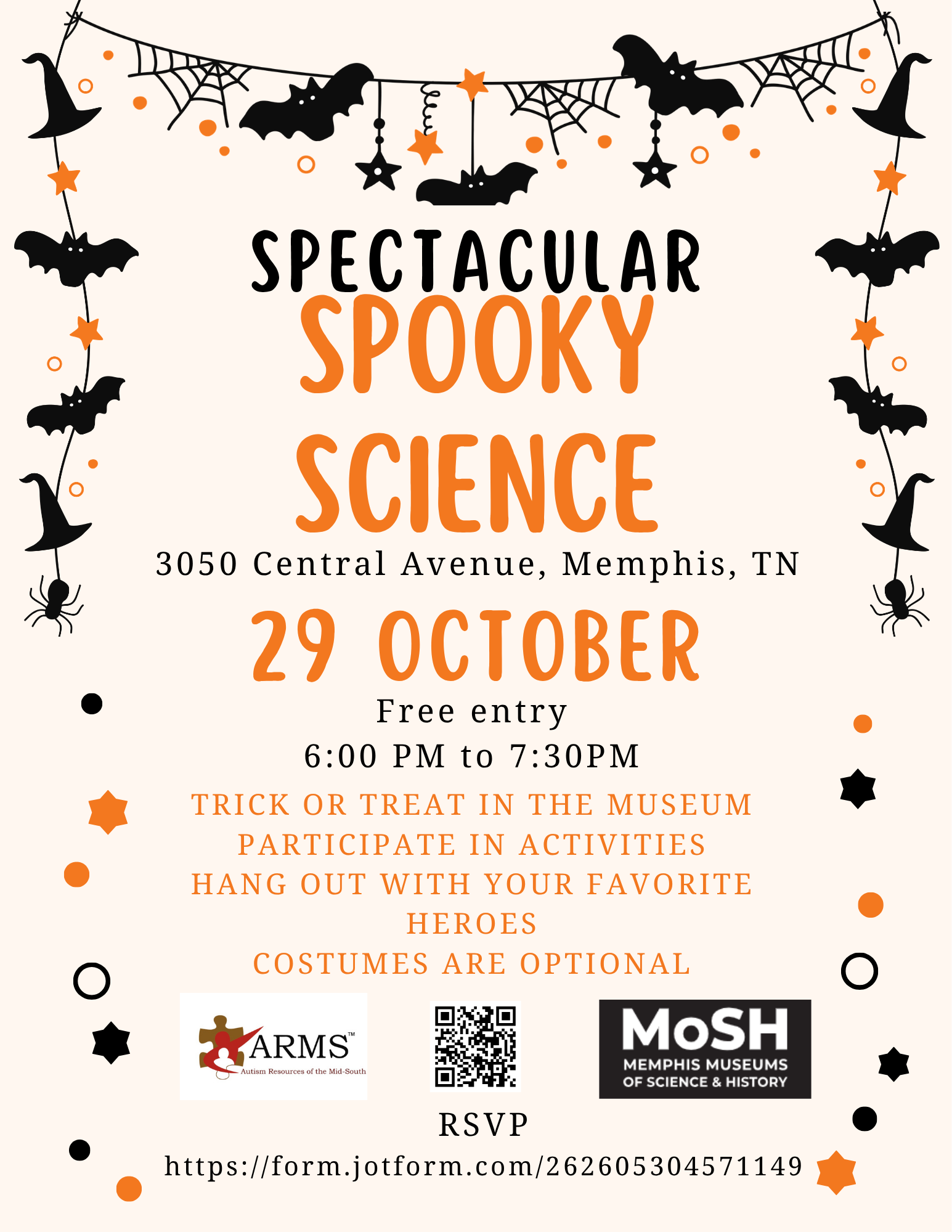 Spooky Science Spectacular flyer